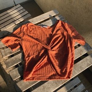 Zara cropped half sleeve top